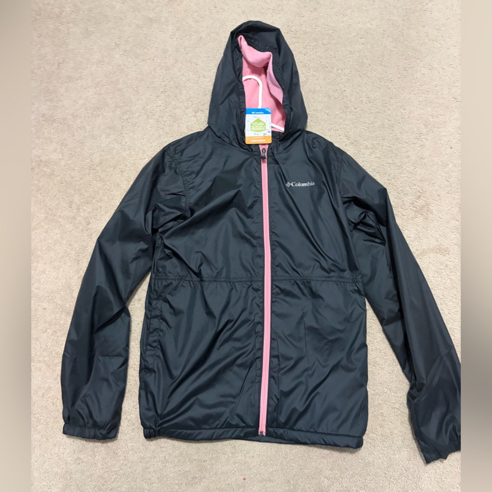 Columbia Black girls Jacket with Pink, xl